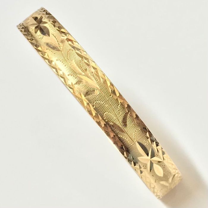 Złota BRANSOLETKA damska 750 18K sztywna CUDOWNA