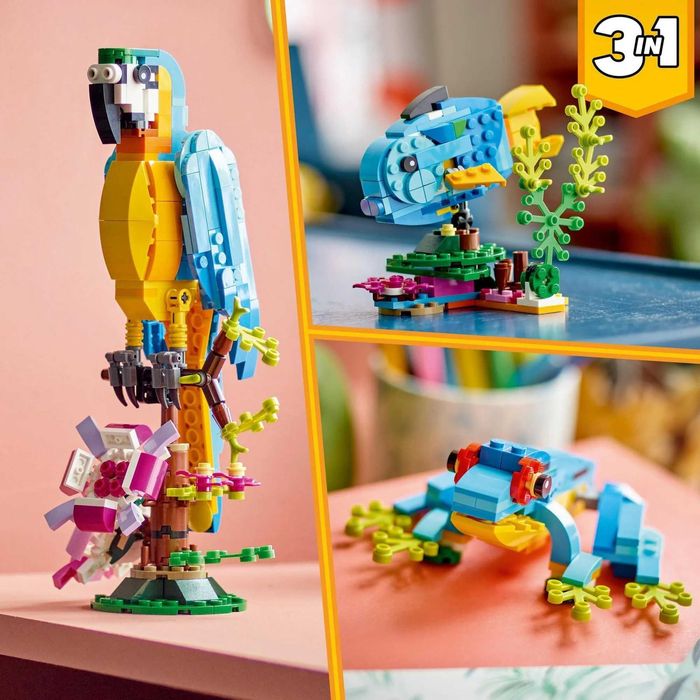 NOWE klocki LEGO Creator 31136 Egzotyczna papuga 3w1, 3 w 1, prezent