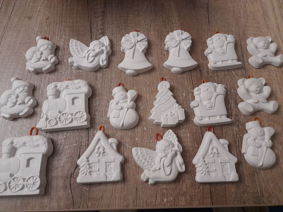 Ozdoby świąteczne z gipsu do samodzielnego malowania