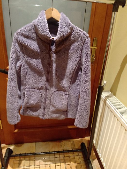 Kurtka damska pluszowa dwustronna fioletowa Tchibo .Nowa