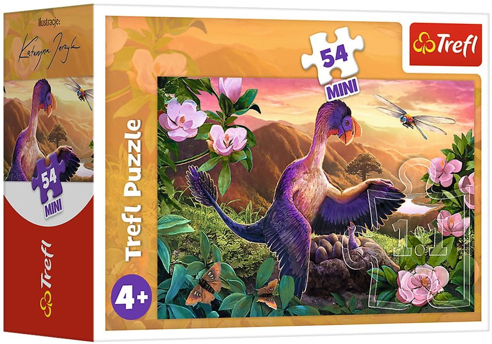 4x NOWE Puzzle Mini 54 el. DINOZAURY Dinosaurs - Mix - dla dziecka 5+