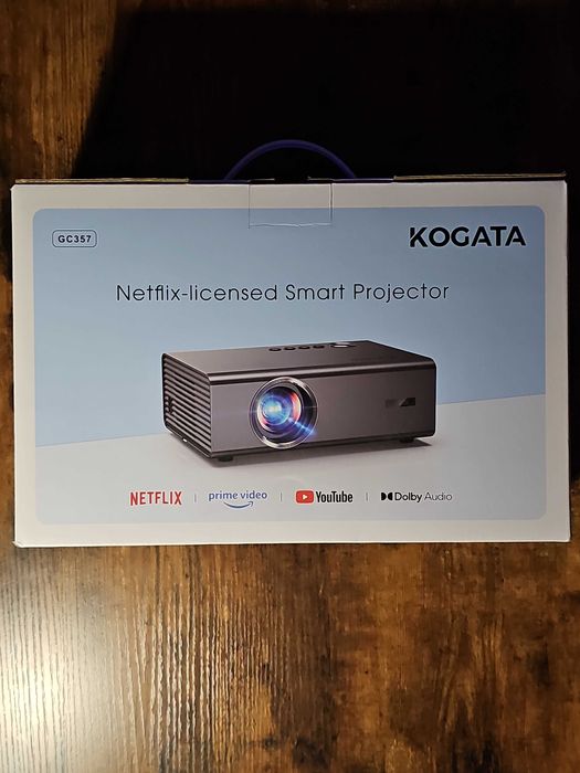 4K Projector with Netflix& Dolby Audio, 1200ANSI Auto Focus&6D