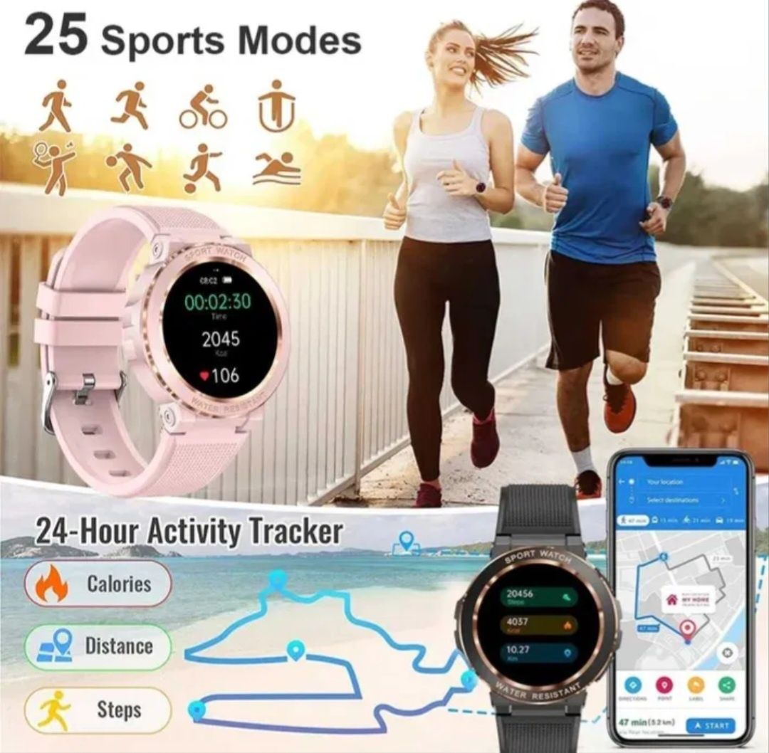 Smartwatch damski sportowy funkcją dzwonienia IP68b HIT