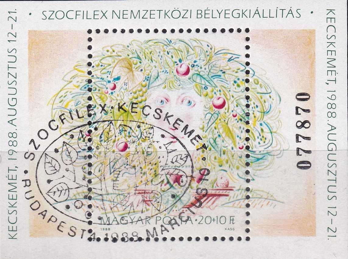 znaczki pocztowe - Węgry 1988 kasowany cena 2,40 zł kat.6€