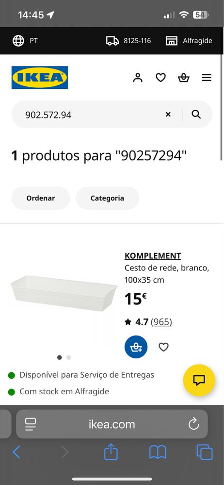 Calceiro e cesto de rede Ikea Komplement