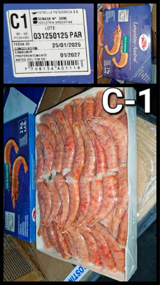 Лангустины L1, С1, Л 2, королевские креветки, морепродукты, Икра,