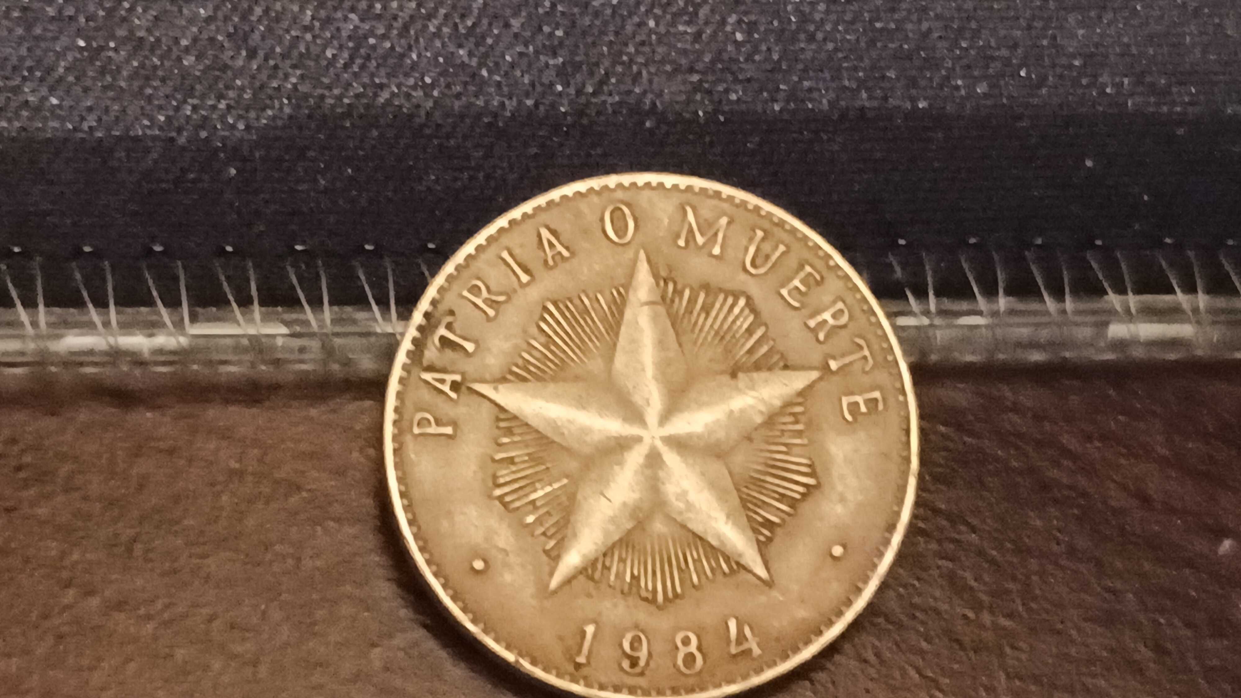 Moneta Kuba Un Peso 1984