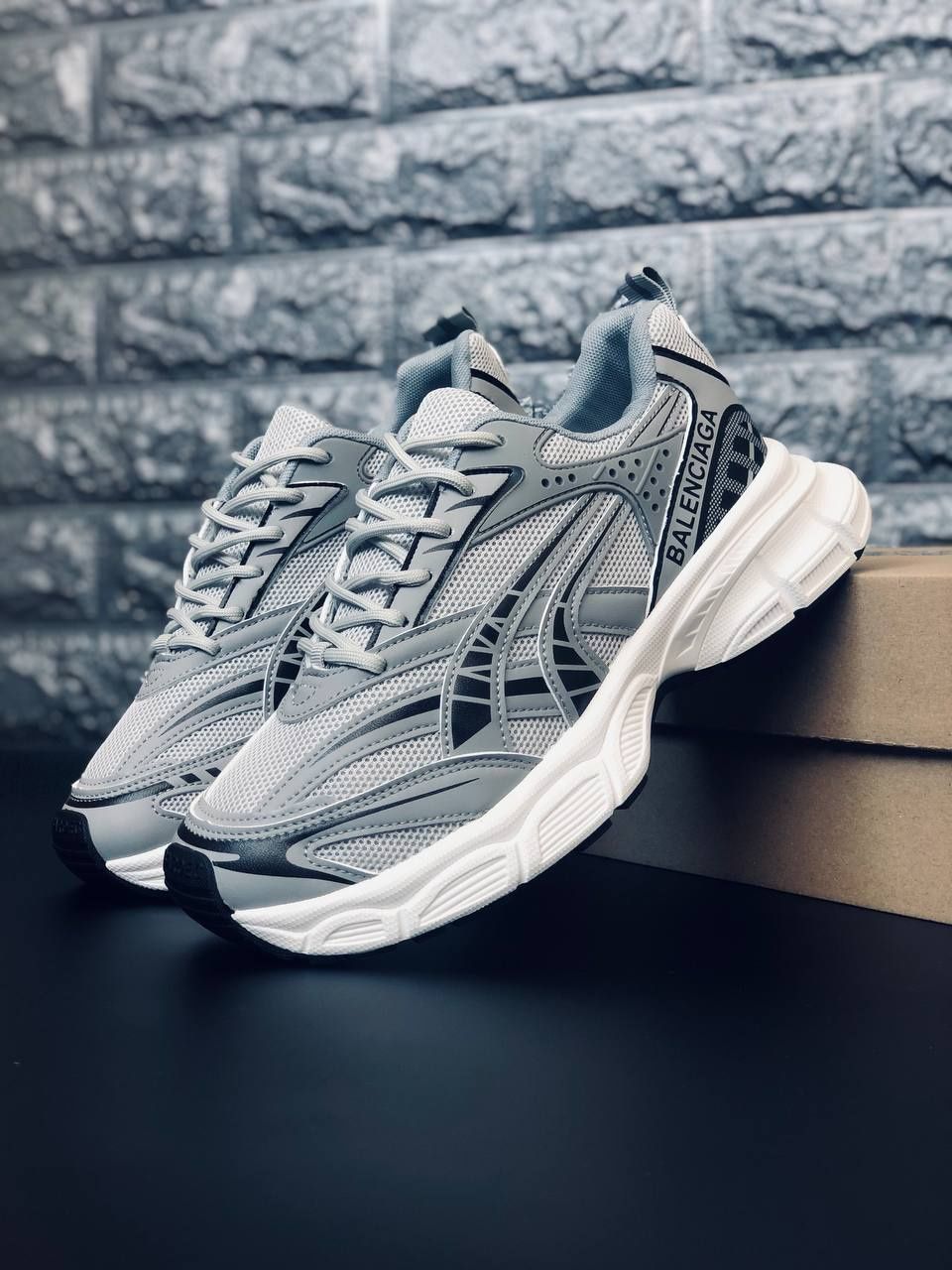 Кроссовки мужские баленсиага серые топовые кроссы Balenciaga