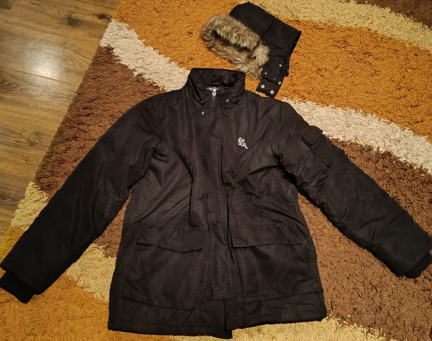 Parka kappa, ciepła, męska, młodzieżowa, kaptur, kieszenie