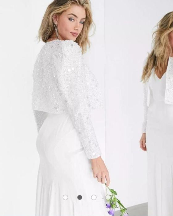 Вкорочений жакет в паєтках Asos
