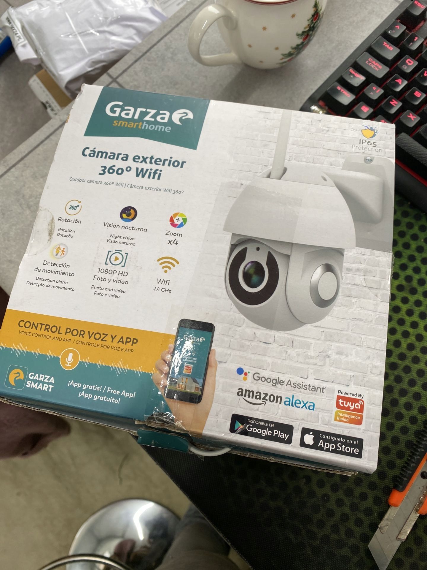 Garza Inteligentna Zewnętrzna Kamera Monitorująca Wifi 360 Stopni