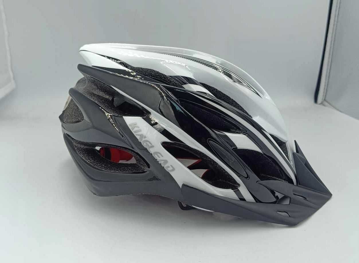 Kask rowerowy Kinglead M światło LED + daszek