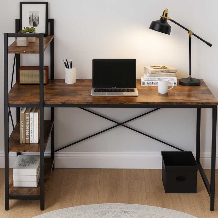 NOWE Biurko Gamingowe Metalowe Komputerowe Meble Szkolne Loft Okazja