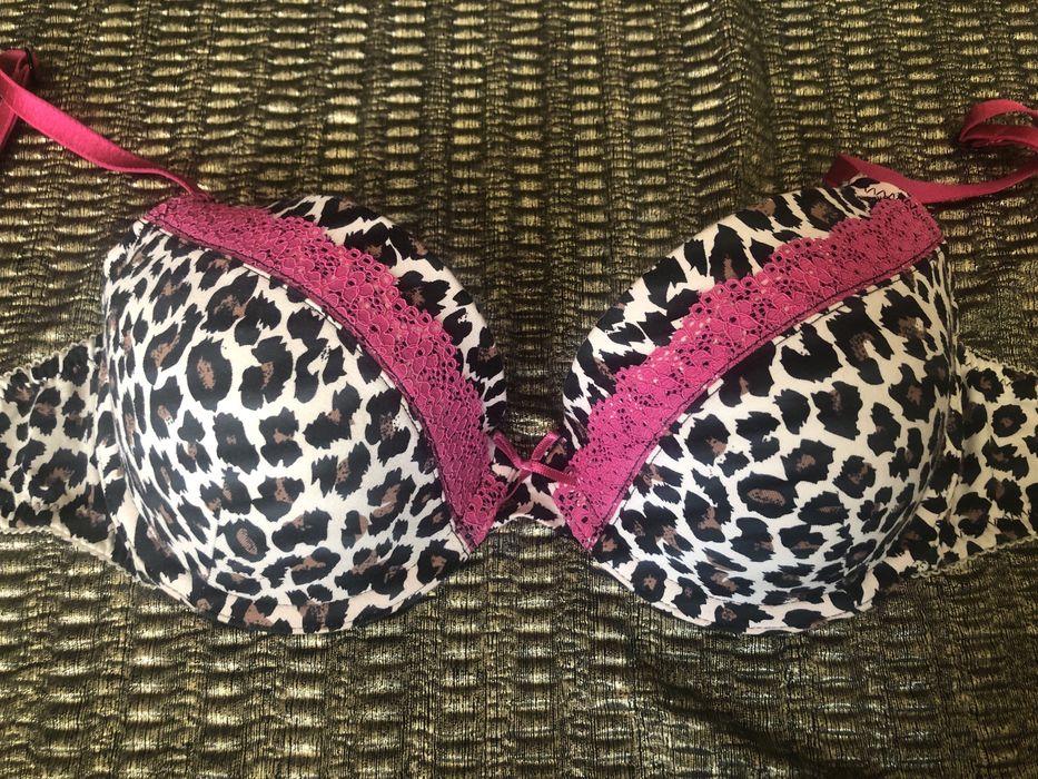 Biustonosz stanik M&S Marks & Spencer 30D 65D panterka różowa koronka