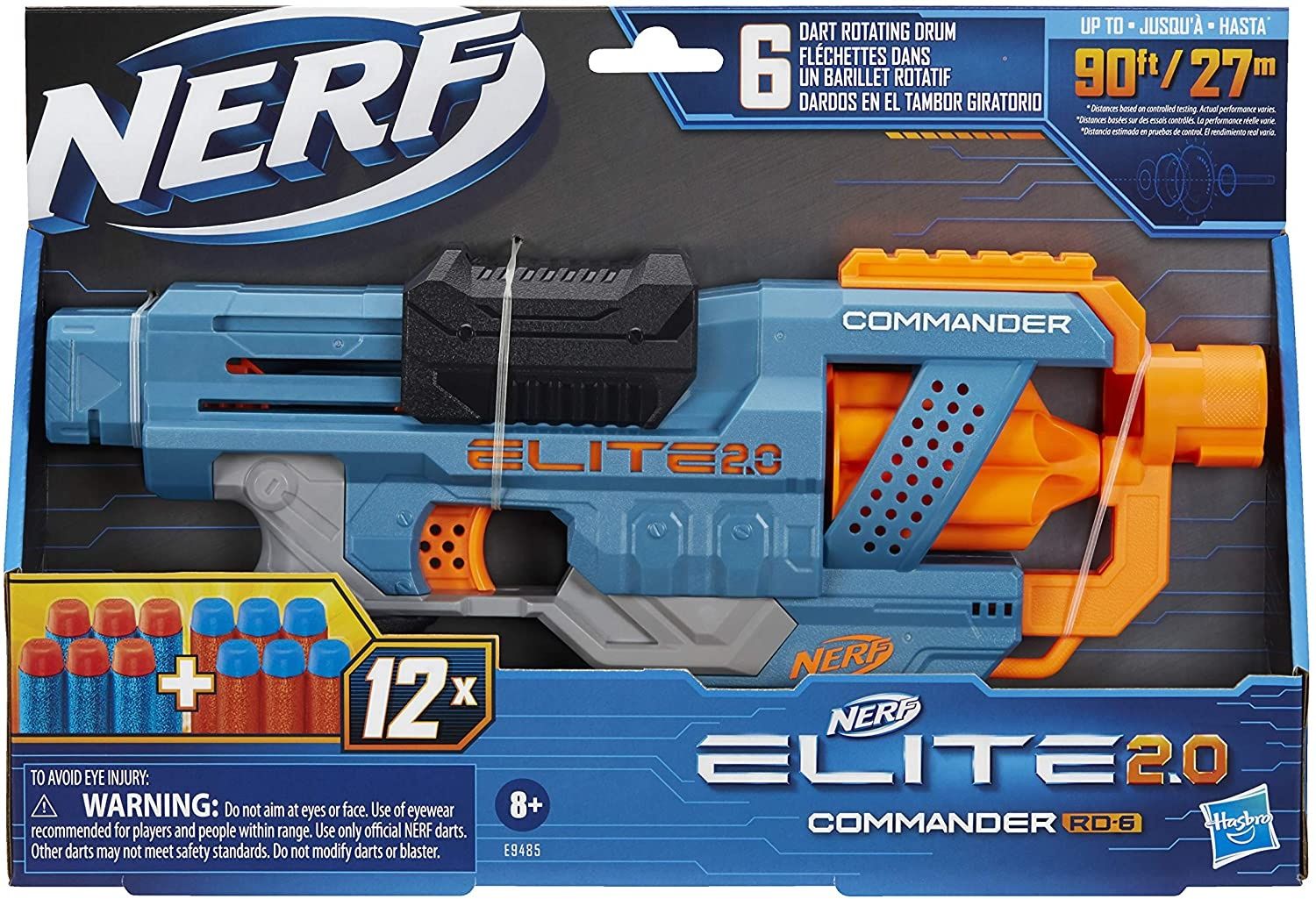 Бластер Nerf Elite 2.0 Commander RD-6 Нерф Коммандер, 12 стрел