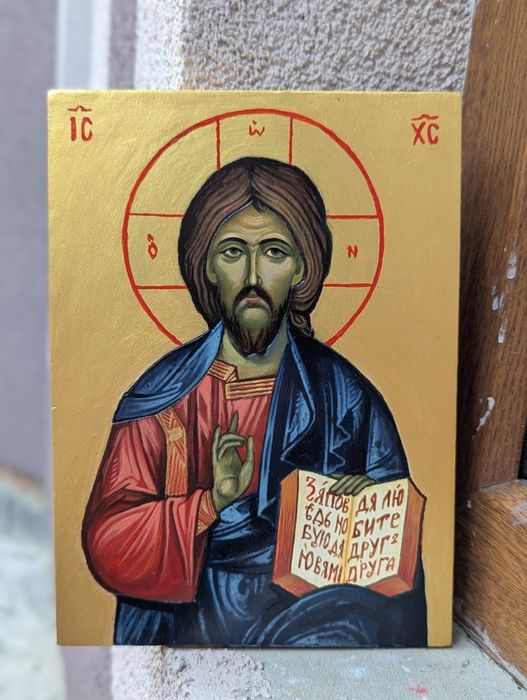 Ікона, Ісус Христос, ікона на дереві, Икона, образ, намальовано фарбам
