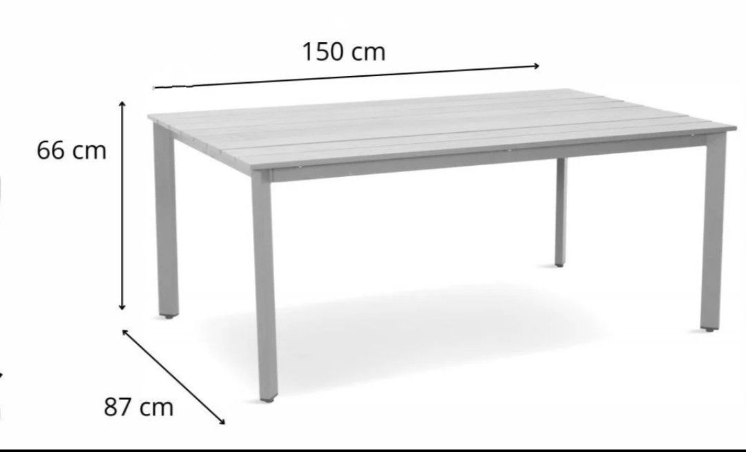 Nowy stół ogrodowy aluminium