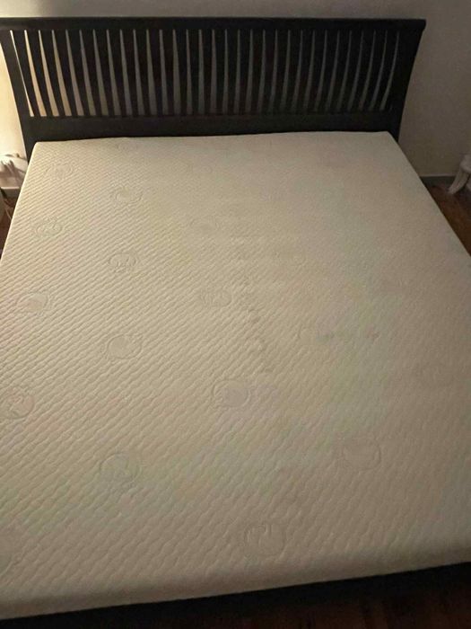 Lóżko materac 180x200 tempur i drewno