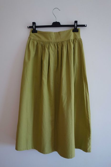 Saia nova de Linho e Algodão Verde *Envio gratuito