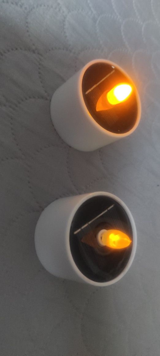 Lampka led light znicz solarny świeczka led imitujący płomień 2 sztuki