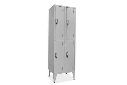 Armário Vestiário/Cacifos Triplo Cinza com banco e 1970A*900L*800P