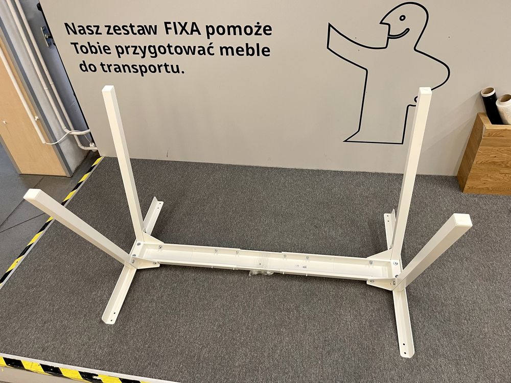 IKEA Podstawa stołu metalowa biała Trotten 140 / 160 x 80 cm biurko