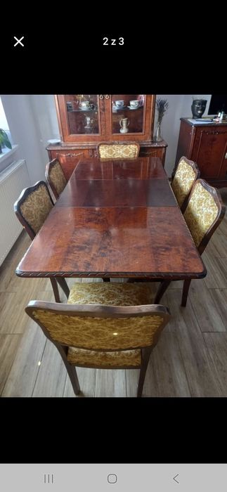 Stół +6krzeseł ludwik