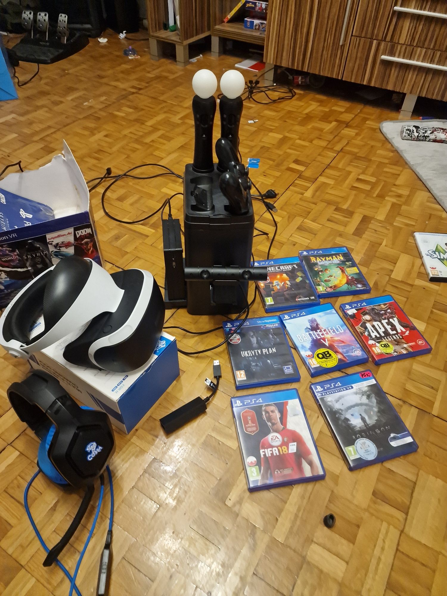 Google vr V2 ps4 ps5 pady move +kamera
