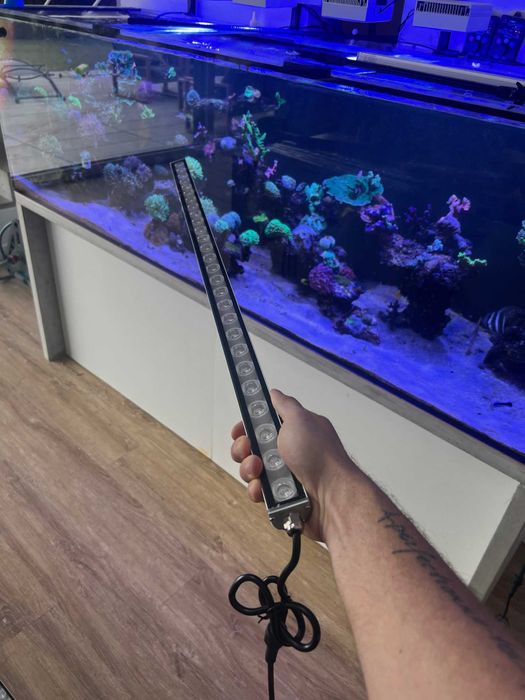 Led Bar do Akwarium Morskiego Belka UV Blue + Ściemniacz i Timer 85cm