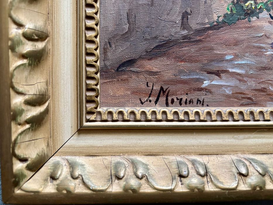 Obraz olejny na płótnie, J. Moriani, poł. XX wieku