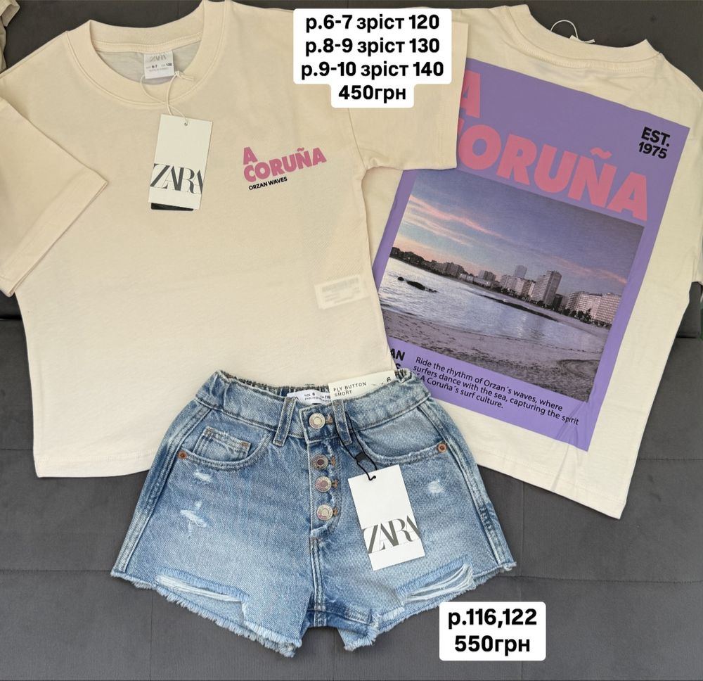 р.104,110,116,122 шорты zara,джинсовые шорты zara,футболка zara