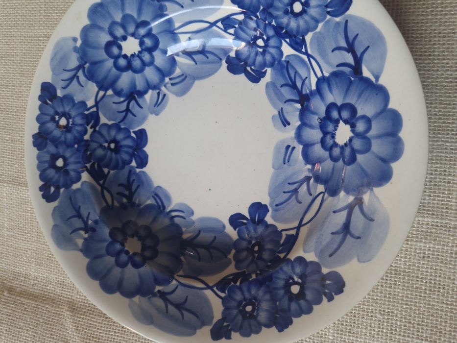 Misa niebieska fajans Włocławek porcelana PRL