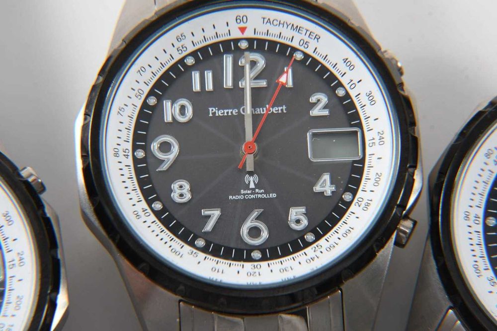 Zegarek Pierre Chaubert Solar Radio Controlled — stal, 5 ATM