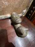 Escultura Anti-Cristo Tribal Maconde Moçambique centenária 17,5 cm