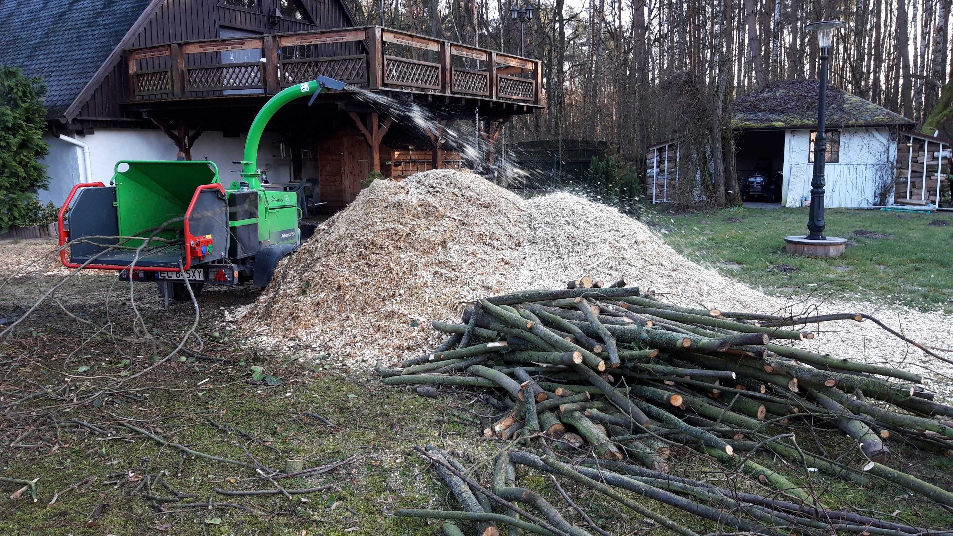 Profesjonalna Wycinka drzew,rębak do gałęzi,FREZOWANIE PNI,kosz