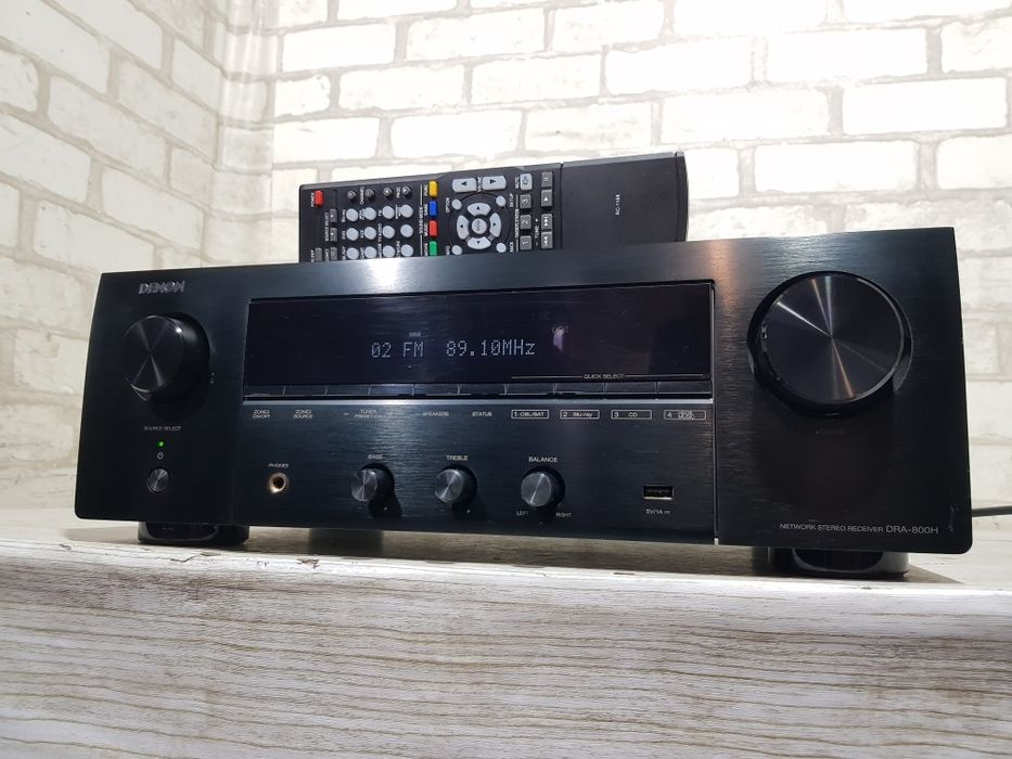 Стерео AV ресивер DENON DRA-800H,*2x80 Вт, HDMI, Wi-Fi, HEOS, Spotify.