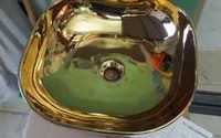 Umywalka ceramiczna owalna nablatowa Veldman Atlanta złota