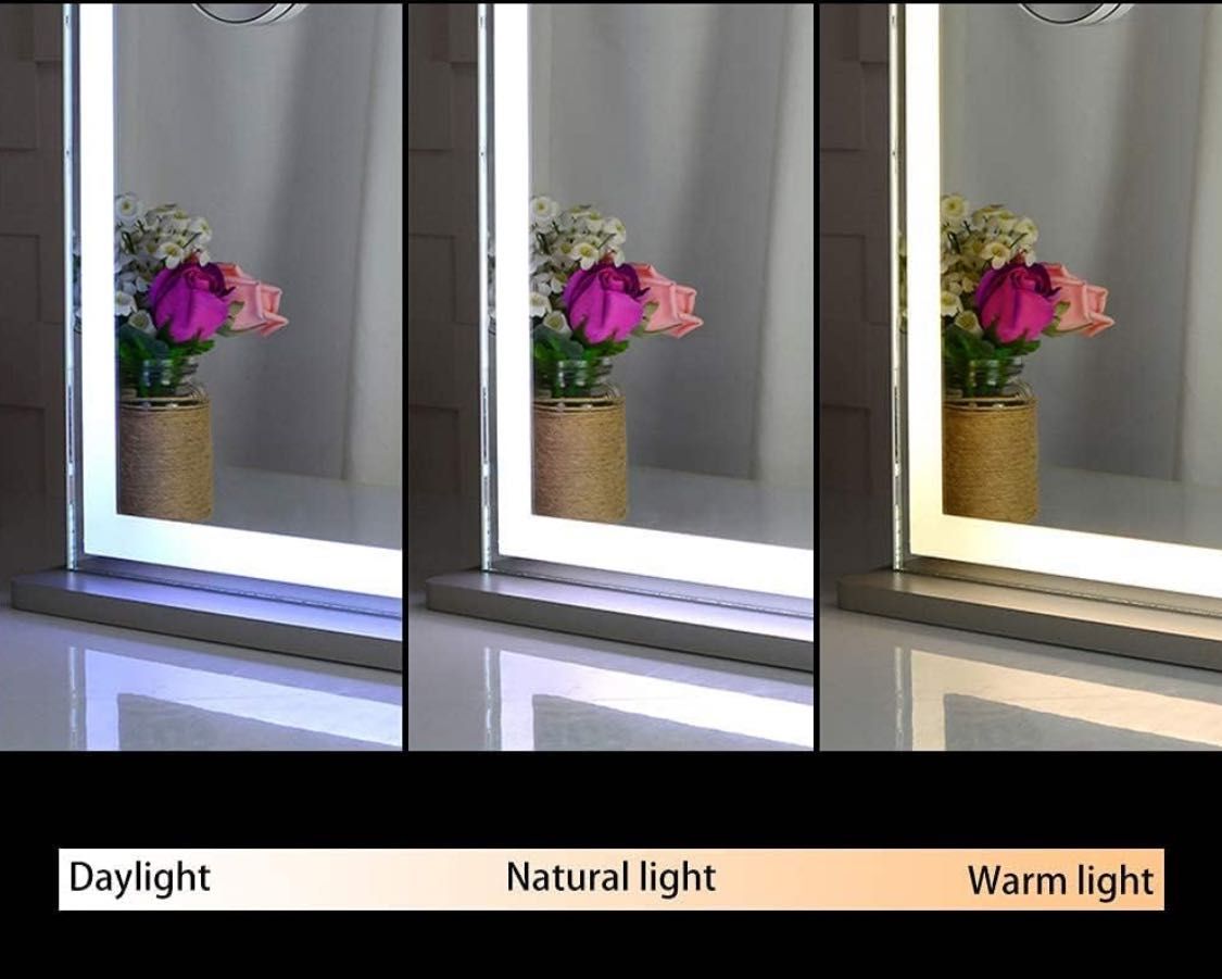 Lustro z regulowanym światłem led 80x60