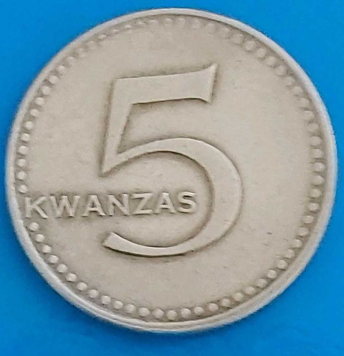 5 kwanzas de  1978,  Angola 1977, N/D