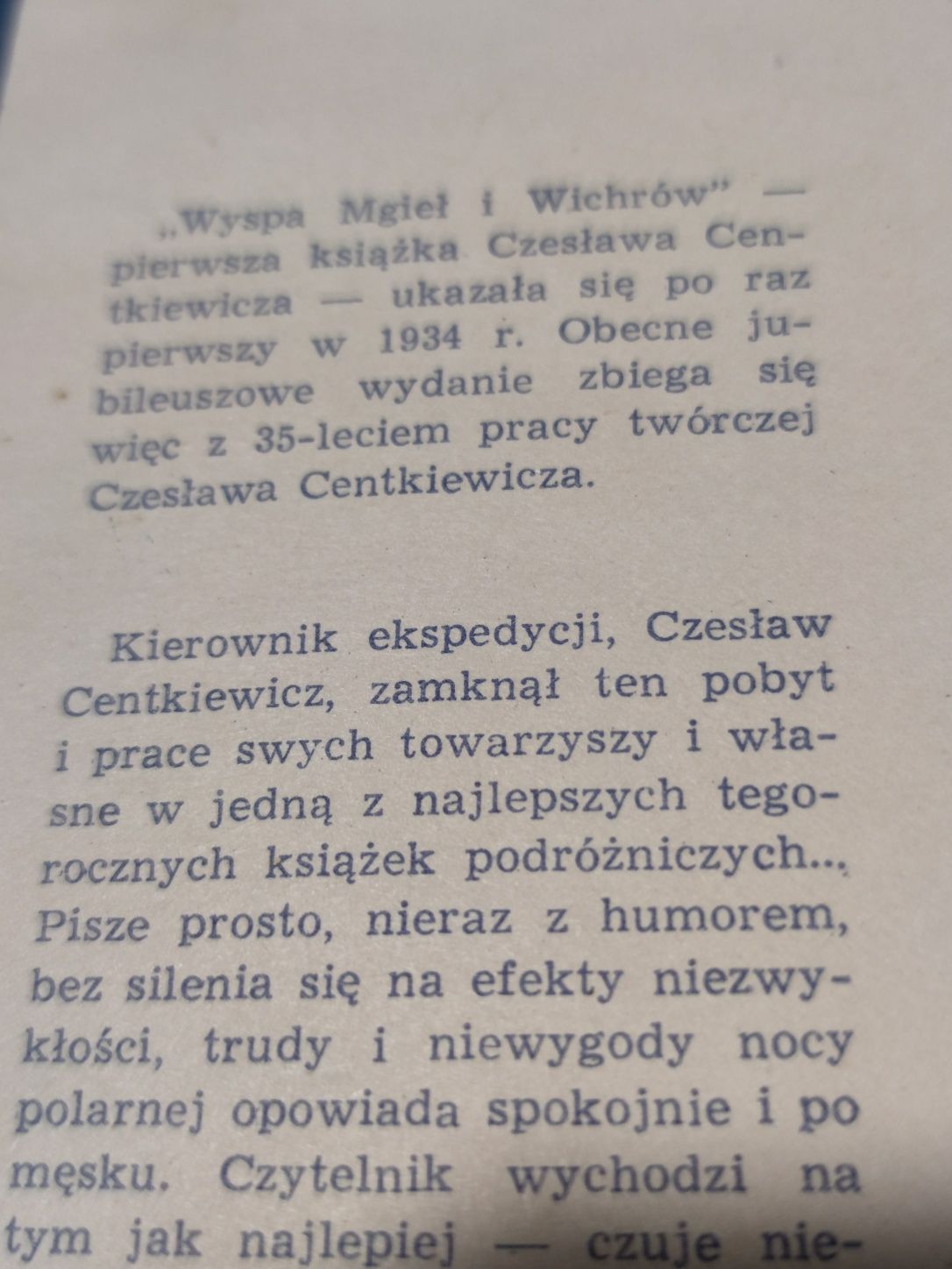 Wyspy mgieł i wichrów. Czesław Centkiewicz