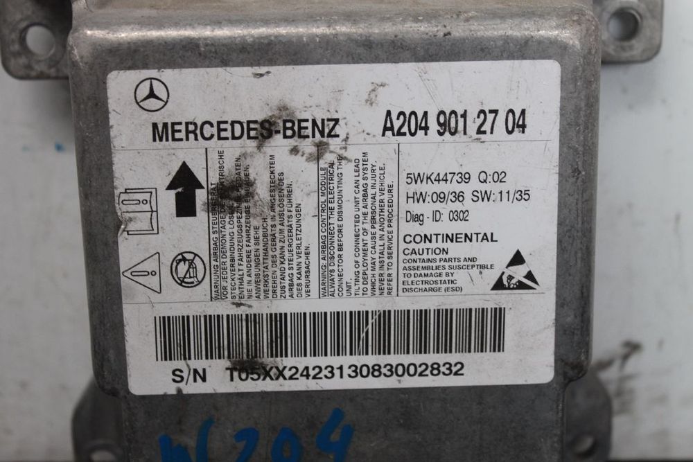 Centralina de Airbag Mercedes W204 de 2004