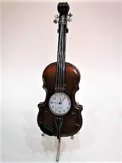 Skrzypce z zegarkiem - miniatura skrzypiec na statywie Zebra Music