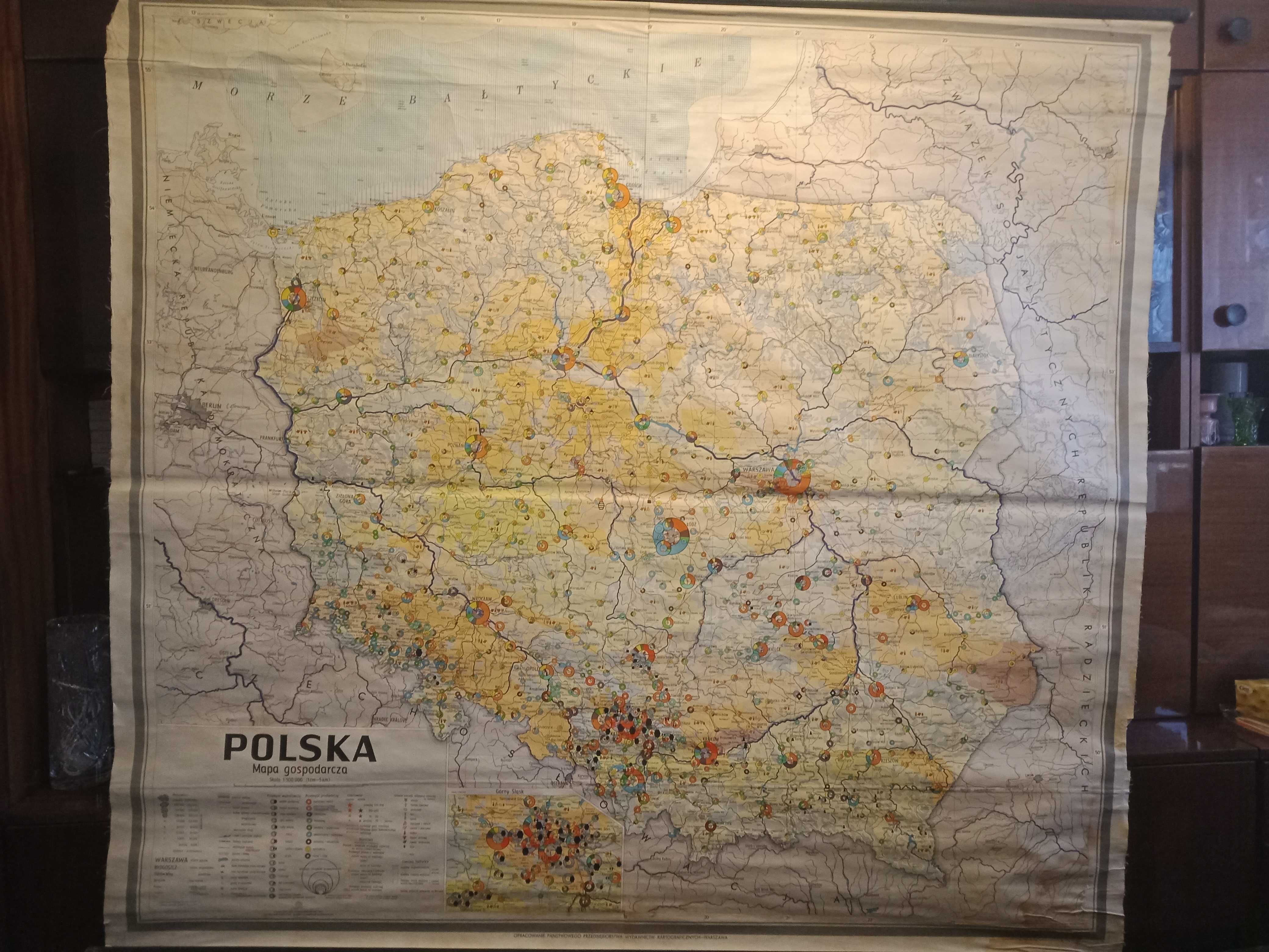 Polska mapa gospodarcza 1969