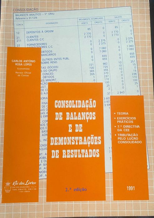 livro consolidação de balanços e de demonstrução de resultados