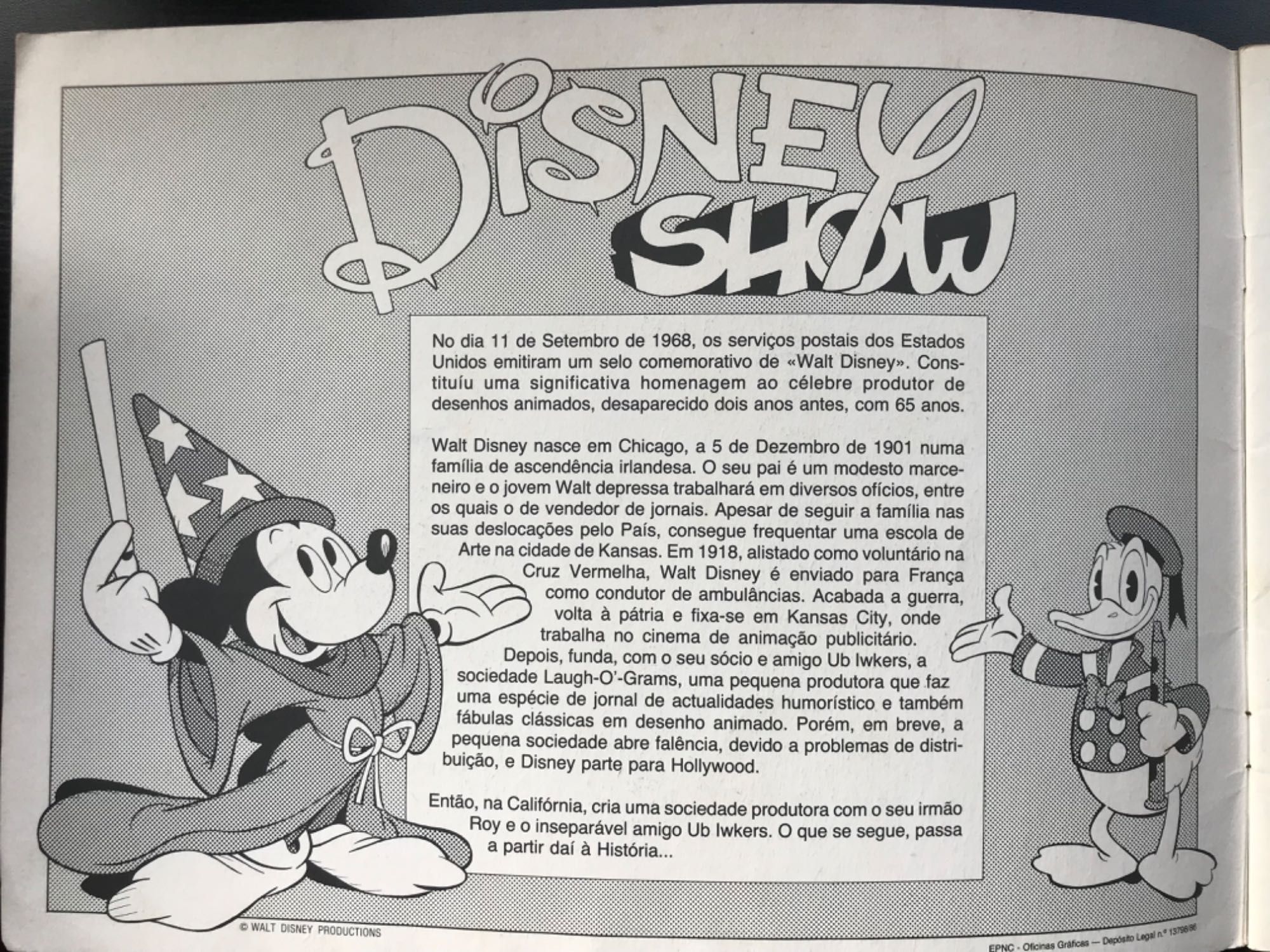 Caderneta Disney Show cromos anos 80