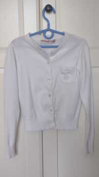 Biały sweterek dziewczęcy, r.140, 9-10 lat