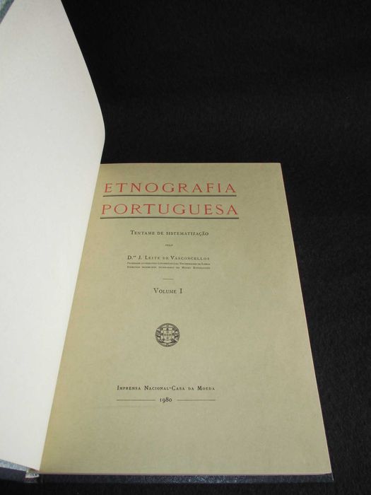 Livros Etnografia Portuguesa José Leite de Vasconcelos