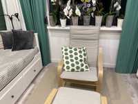 Fotel Ikea Poang z podnożkiem