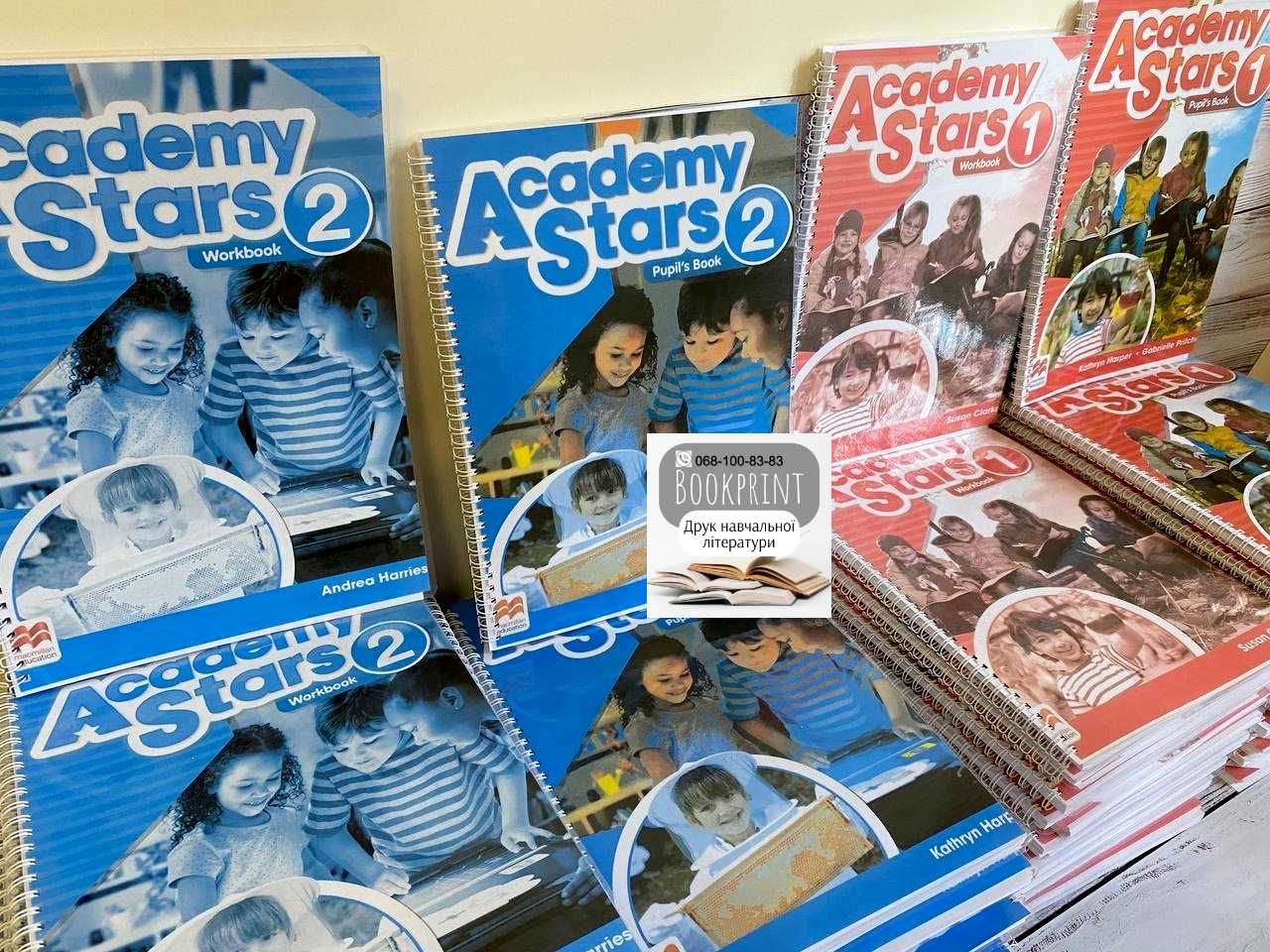 Комплект Academy Stars 1, 2, 3, 4, 5 Student's book + Workbook