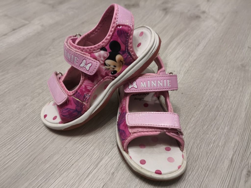 Różowe sandały na lato dla dziewczynki 30 Minnie